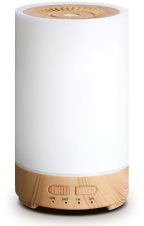 Romon Eterisk oljediffusor, 150 ml rumsdoftdiffusor, elektrisk ultraljudsolja diffusor med 7 färger LED-luftfuktare för hemmakontor yoga lägenhet