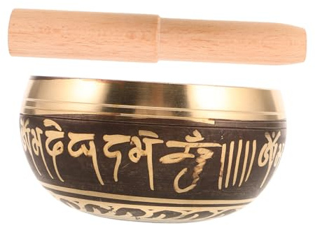 VICASKY Klangschalen-set Mit Tibetischer Schale Und Holzhammer Multifunktions-klangschale Für Yoga Und Entspannung Traditionell Handgefertigt Aus Kupfer Als Dekoration Und