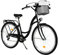 MILORD Damenfahrrad Citybike Komfort Mit Metallkorb Hollandrad Vintage Fahrrad, 26, 28 Zoll, 7-Gang (Schwarz, 26 Zoll)