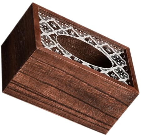 TOPPERFUN Caja de Pañuelos de Madera Ligera y Resistente Vintage para Mesa y Restaurante Organizador Práctico para Servilletas en Sala y Comedor