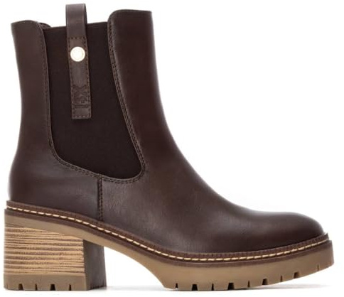 XTI - Botín Mujer Marron - Calzado Cómodo y Versátil - Moda casual - Modelo 14445603 (Talla 39)