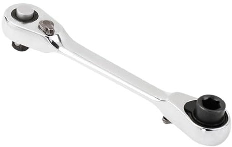 AYXAMO Llaves Fijas, Llaves Inglesas Mini Herramienta de Varilla de Llave de trinquete de Doble Extremo de 1/4 Pulgadas Contiene 1 Llave de Mango de trinquete