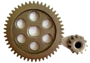 Compatible with 48mm diameter mini lawn mower gear chain saw square hole pinion gear assembly universal