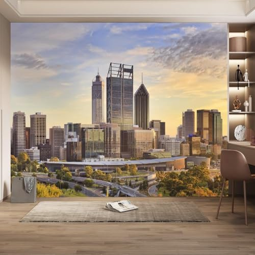 Fotomurales Decorativos Pared Paisaje Urbano 300x210 cm Papel Pintado Tejido No Tejido NuEVA York Fotomural 3D Mural Paredes Papel Tapiz Decoración Salón o Dormitorio a-2676