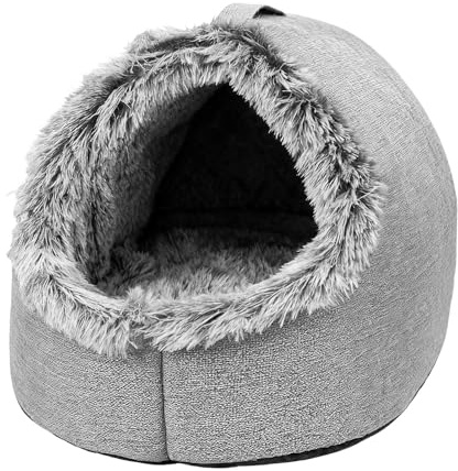 Caverne pour Chat - Nid Doux avec Poignée De Transport | Petit Lit Chien Et Caverne Chat,Chiot Petit Chien Dormir Intérieur Chambre Salon Balcon Maison Appartement