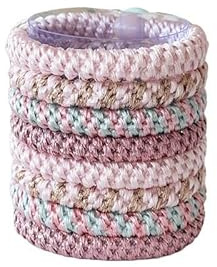 Bunte Haargummi, 8 Stück Haargummis Damen Mehrfarbigen,Mehrfarbigen Haargummis, Modische Damen Haarbänder, Geflochtene Hair Ties, Geeignet Für Dickes, Glattes Und Lockiges Haar (B#)