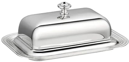 Mantequera de acero inoxidable con tapa, bandeja retro for encimera, recipiente for decoración del hogar y cocina para Cocina(Color 1)