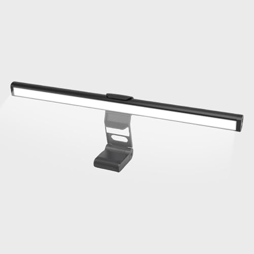 VBESTLIFE Barra Luminosa per Monitor, Lampada per Monitor da Lettura USB Antiriflesso per la Cura degli Occhi, Luce da Scrivania Dimmerabile a 3 Temperature di Colore per Giochi in