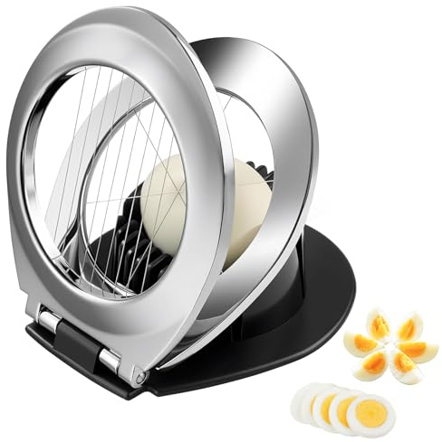 Egg Slicer for Boiled Eggs, Boiled Egg Cutter with Stainless Steel Wire