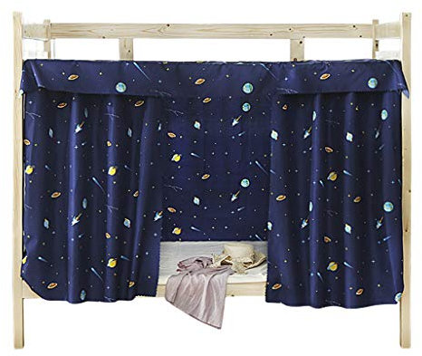 TINAYAUE Students Dormitory Blackout Bed Curtain, Cabin Bunk Bed Tent Canopy, Dustproof Lightproof Breathable Single Sleeper Privacy Shading Cloth Home School Dorm Decoration Gift