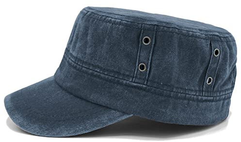 Van Der Rich ® - Cap Vintage Army Military Cap Gewaschener 100% Baumwolle - Dammen-Herren (Marine)
