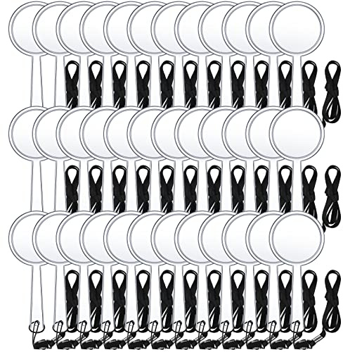 Xinnun 50 Pack Kids Magnifying Glasses Bulk Mini Handheld Magnifier Plastic Magnifying Glass Pack for Classroom School Students Outdoor Explorer Senior Reading Science Observation