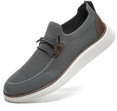 CAIQDM Zapatos cómodos Antideslizantes para Hombres Zapatos Casuales para Caminar Zapatos Casuales Retro Moda Ligera y Transpirable Zapatos de Jogging Moda Zapatos Casuales