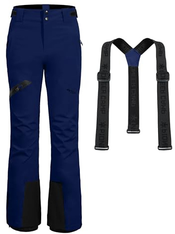 Pioneer Camp Skihose Damen Schneehose abnehmbaren Hosenträgern Wasserdicht Winddichte Verschweißte Nähte Schneefang Snowboardhose Softshellhose Outdoorhose Funktionshose