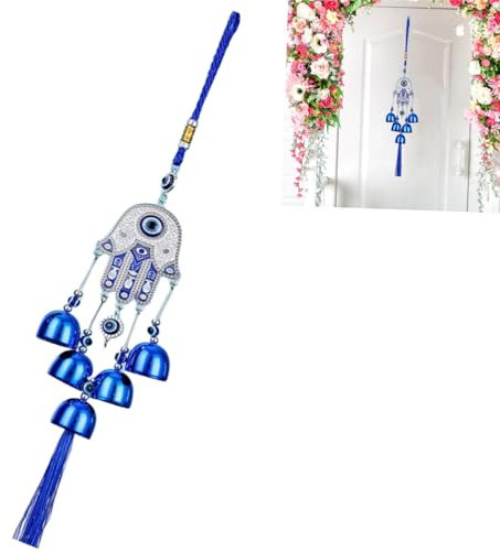 Bless Wind Chime Campana,Campane del Vento Degli Occhi Azzurri,Eolici Chimes Amuleto Turco Devil'S Eye per Decorazione Del Giardino di Casa Buona Fortuna Regalo di Benedizione