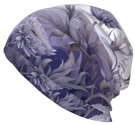 PHAYAH Chrysanthemum Blooms Caps for Men Women,Lightweight Beanie Sleep Hats Breathable Liner Knitted Hat