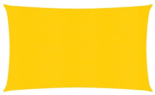 Somanki Sonnensegel 160 g/m² Rechteckig Gelb 4x7 m HDPE, Sichtschutz Balkon, Balkon Sonnenschutz, Sonnenschutzsegel,Regenschutz Balkon, Seitenmarkise, Sichtschutz Terrasse - 311575