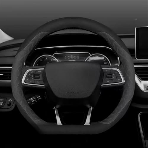 Couverture Volant Voiture Housse de Volant en Peau de Chamois pour Voiture pour H5 HS5 H6 HS3 HS7 H9 EH7 pour E-QM5 E-HS9 HQ9 Accessoires d'intérieur Automatique Housse Protection Volant