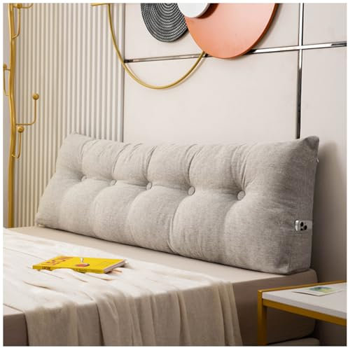 RDIAYDN RüCkenkissen Bett, Dreieckiges Kopfteil-Keilkissen, Lesekissen FüR Bett Und Sofa, Groß RüCkenpolster FüR Die Wand, Sitzkissen, Wandkissen, Ideal Zum Anlehnen Im Bett,F,120cm