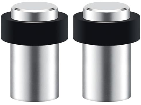 lot de 2 Butée de Porte Sol, Hauteur 60mm, Arrêts de Portes en Acier Inoxydable avec Vis, Butoir Porte