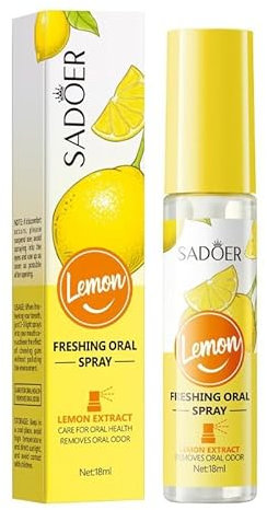 Lemon-Flavoured, Alcohol-Free Oral Spray Delivers Instant, Long-Lasting Fresh Breath in a Compact 18 ml Travel-Friendly Bottle.