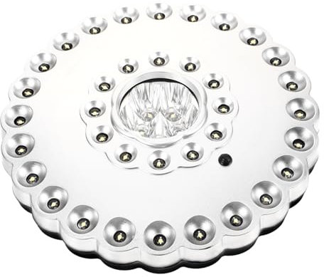 QUMIIRITY Lámpara Camping Led Plateada Luz Sombrilla Patio Luz Poste Sombrilla Tienda Campaña Sin Pilas