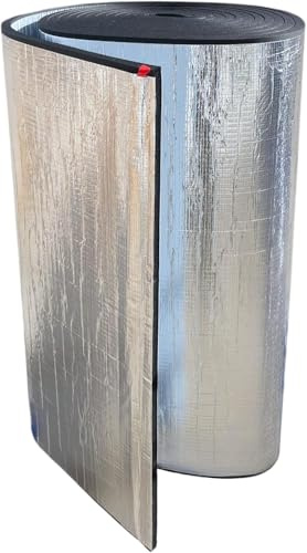ArmaFlex Duct Plus ALU isolant autocollant 13 mm – 20 cm x 1 m | Isolant en caoutchouc autocollant avec revêtement alu pour conduits de ventilation, classe de feu B-s3,d0.