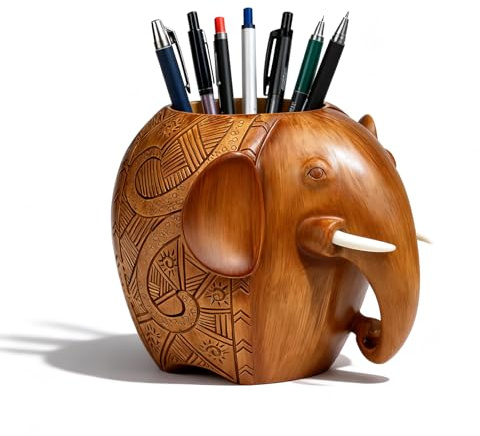 Qixuer Stiftehalter, Stiftebecher, Elefanten Stifthalter Stifteköcher, Bleistifthalter für Büro,Schule,Zuhause,Kunstbedarf Bleistift-Organizer