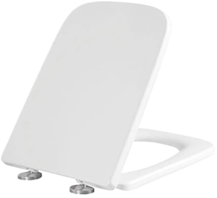 Tavoletta Wc Copriwater universale quadrato con chiusura rallentata, copriwater a chiusura lenta, larghezza 34 cm, lunghezza da 40 cm a 49 cm