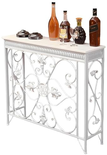 Cubre Radiadores Cubreradiador Resistente Mesa de Madera Maciza y Marco de Hierro Fundido Armario Cubre Calentador Transpirable para Sala de Estar con Capacidad de 50 Kg(White,120x24x90cm/47x9.5x35in)