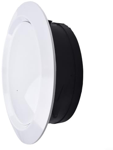Desiumite Griglia di ventilazione regolabile per il flusso d'aria del soffitto, realizzata in materiale ABS, per il montaggio in spazi interni, con caratteristiche di riduzione del rumore (200 mm)