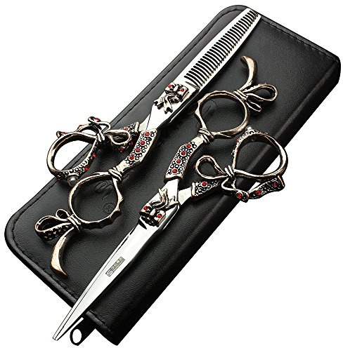 5.5 Zoll Friseur Scheren Set Salon Equipment Werkzeug | Edelstahl Salon Schere，Ergonomische Griffkonstruktion, ermüdungsfreies Arbeiten bei langem Gebrauc