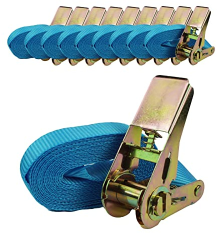 TRUTZHOLM 10x Profi Ratschen Spanngurt Gurt Zurrgurt Ratsche Auto 1tlg 4m 0,8t 0,8to 800 kg TÜV/GS