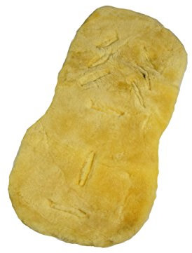 Naturasan Kinderwagen-Einlage echt Lammfell, Baby Lammfell-Auflage, Sitzeinlage, Universalgröße für Kinderwagen, Buggy, ca 74 x 35 cm, warmes echtes medizinsches Schaffell, Liner-02