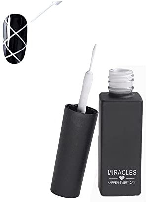 8ML Disegni per unghie classici in gel 3D fai-da-te Smalto per unghie in gel dipinto, Pittura Disegno UV Led Gel Liner Strumento penna per smalto, Pull Line Penna per Nail Art Salon Bianco 62