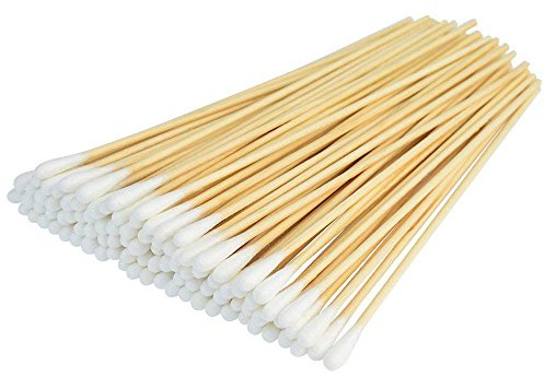 500 Pcs Swabs Cotton Sticks, Bantoye 6 Inches Cleaning Sterile Sticks with Wooden Handle for Wound Makeup Clean, Removal Residue