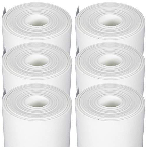 Malervlies Glasvlies Tapete Weiß 300 m² (50m x 1m x 6 Rollen - 300 m²) Anstrichvlies ca. 40 g/m² Vlies Renoviervlies Glattvlies Glasgewebe Abdeckfolie Abdeckvlies HE-M-VLIES-50-6-A