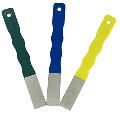 QINQIN Hand tool setback Fit For Portable 3Pcs Diamond File Sharpener Hand Saw Sharpening And Straightening Rasp File Carving Metal Glass Grinding Hand Tool