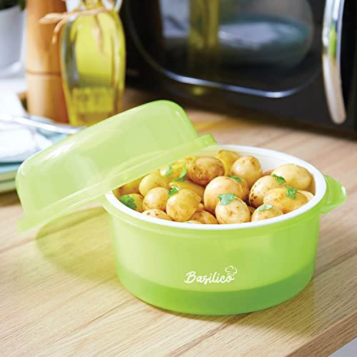 Coopers of Stortford - Microwave Potato and Vegetable Steamer, 21 cm Diameter, Green
