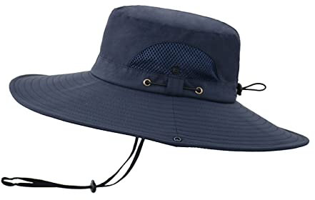 Beokeuioe Herren 12CM Breite Krempe Safari Hut Sommer Outdoor Fischerhut UV Schutz 360°Sonnenhut Buschhut Gartenhut Buschhut Hiking Bucket Hat Boonie Hat Camouflage Wanderhut Anglerhut