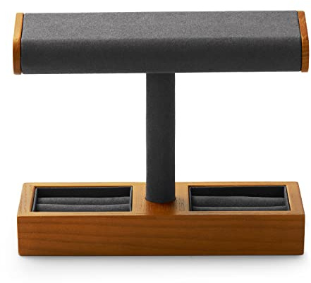 Oirlv Solid Wood Watch Display Stand T-bar Watch Stand for Men and Women Jewelry Accessory Organizer for Store and Home(SM19202)