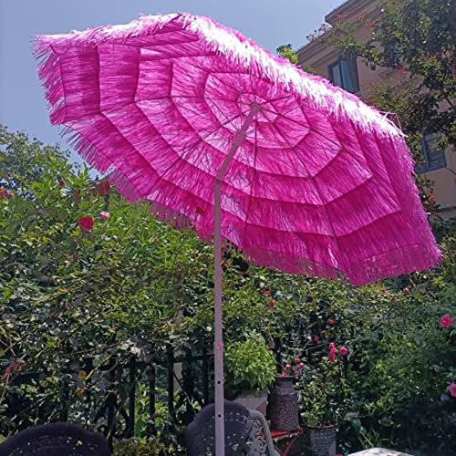 XFAK Parasol Hawaïen Ø 145cm Rose Parasol De Paille Exterieur Jardin Parasol Plage Ombrelle Petit Parasol De Terrasse Hydrofuge/Sunscreen (Size : Ø 145cm)