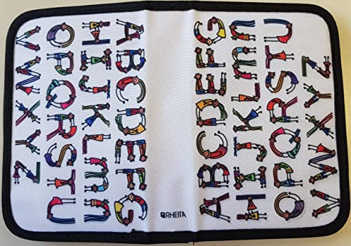 Rheita 406-1 Schüleretui 50-teiliges, Motiv ABC, abwaschbares Material