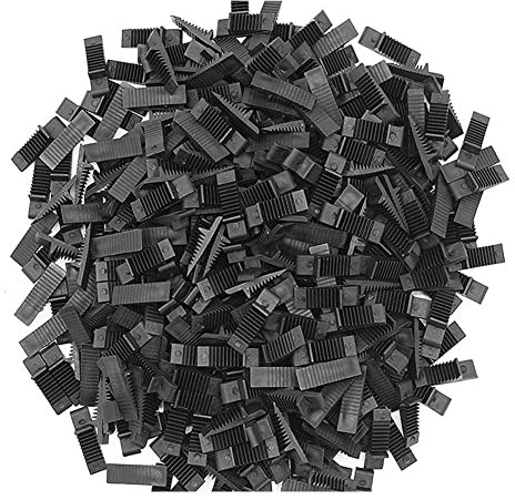 Lokatall 200Pcs Window Glazing Glass Packers Spacers, Wedge Shape Glass Gasket Spacers, Aluminium Window Gaskets, Leveling Flooring Packers, Thickness from 1mm to 10mm, Black (35×10mmm)