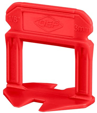 QEP 99773 LASH XL Tile Leveling System Clips for 1/8 Grout, Red (500-pack)