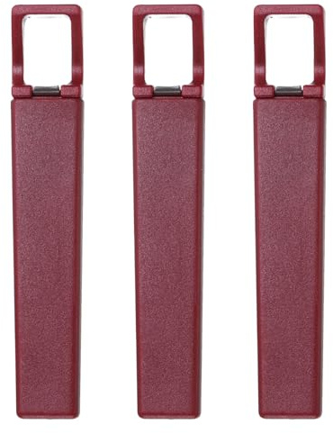 sourcing map 3Pcs 4.2 Travel Corkscrew Pocket Corkscrew Portable Wine Opener Plastic Rectangle Wine Cork Opener for Camping Travel, Dark Red