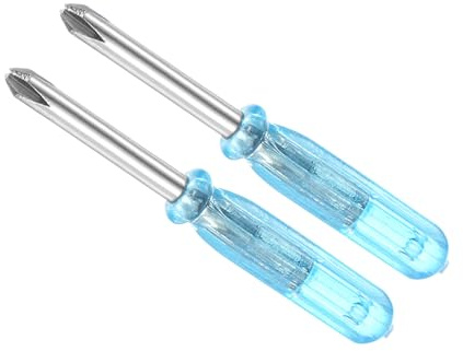 CoCud 2 Pièces. Mini Tournevis Phillips Taille 3,0 mm Acier au Carbone | Petit Tournevis Cruciforme avec Poignée Antidérapante, Longueur 45 mm, pour Lunettes Montre