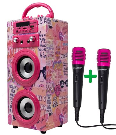 DYNASONIC Karaoke Micro Enfant, Cadeau Fille Enfant Original et joet Fille, Jouet pour Enfants Modèle 025-20 3ºGen