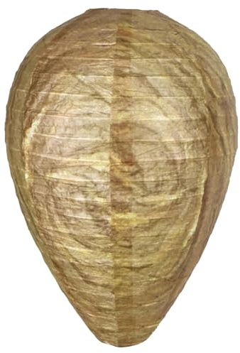 JUCHRZEY 4 Stück Bienenstock-Laterne, 28 x 22 cm, Wespennest-Köder, Hornissen-Abschreckungsmittel aus Papier, ungiftig for den Garten im Freien