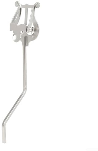 Saxophon-Lyer-Klemme, tragbare Saxophon-Lyer-Klemme, feste Klemme für Altsaxophon-Clips, Spielwerkzeug (Silber)